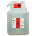 thumbnail image 1 of Post Medical 1.5 Gallon Clear Sharps Containers - Case of 22 - Puncture Resistant Biohazard Containers with Secure Locking Lid and Lid Holder - Vertical Syringe Drop Method, 1 of 3