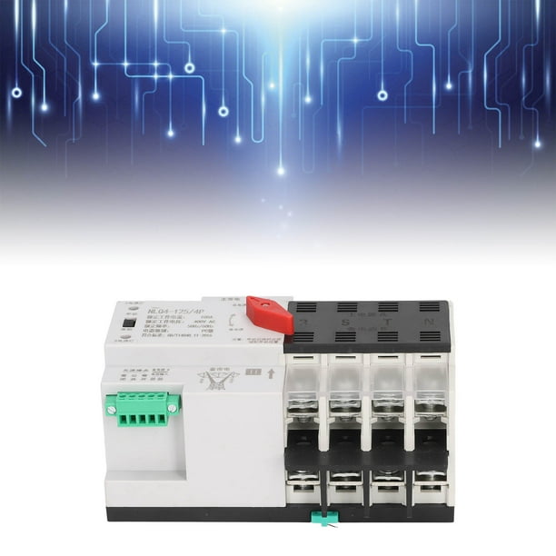 Interruptor De Transferencia Rápida De Circuito, Interruptor De Transferencia Automática De Doble Potencia Resistente Al Envejecimiento Retardante De Llama 400V 100A 4P Buen