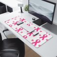 thumbnail image 2 of Long Mouse Pads for Desk,Pink Breast Cancer Desk Mats on Top Of Desks, Desk Mouse Pad Extra Large with 3mm Non-Slip Base and Stitched Edge for Gaming,Office,Work,Home 31.5x11.8in, 2 of 5