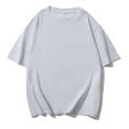 thumbnail image 5 of Yiaimeir ‌Men's Round Neck All-Match T-Shirt Summer Minimalist Solid Color Tee‌, 5 of 5