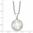 thumbnail image 3 of Stainless Steel Polished With Acrylic Soccer Ball 22In Necklace (22 X 22.81) Made In China -Jewelry By Sweet Pea, 3 of 7