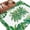 Green White, variant on Monstera Leaves Round Area Rug 6Ft Washable Circle Rugs for Bathroom Office, Summer Tropical Plants Palm Leaf Ombre Green Non-Slip Carpet Floor Mats Indoor Outdoor Carpet Runner Aesthetic Home Decor