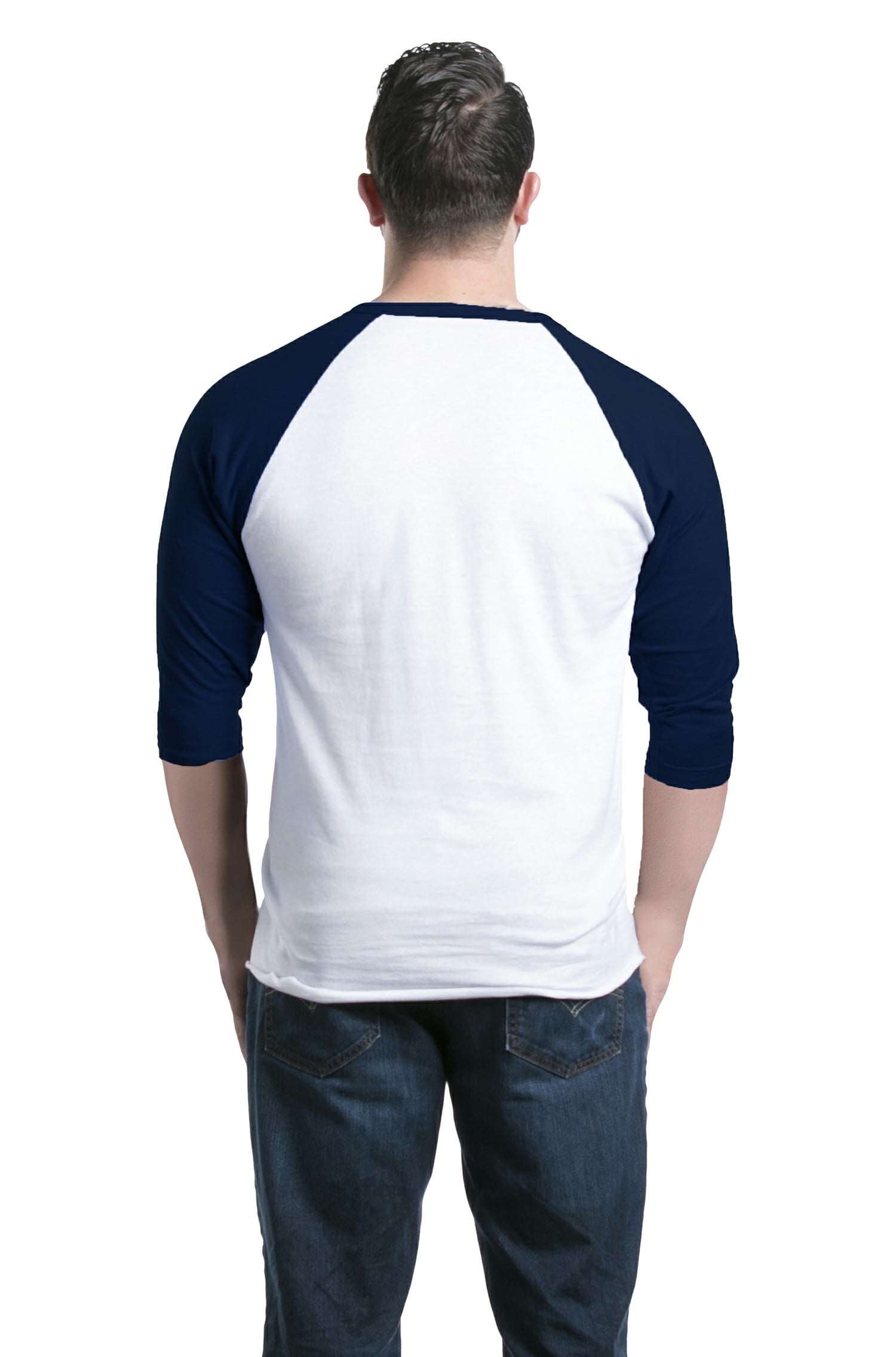 Shop4Ever Men's Love Puzzle Heart Autism Awareness Raglan Baseball Shirt XX-LargeWhite/Navy
