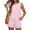Pink, variant on Laqbezok Women's 2-Piece Linen Cotton Set, Casual Sleeveless Striped Tank Top and Shorts with Pockets, Loose Fit Summer Beach Outfits Loungewear