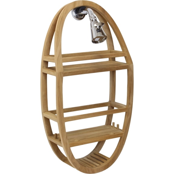 Patented Natural Finish Moa™ Teak Shower Organizer