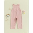 thumbnail image 4 of Bslissey Little Girls Corduroy Overalls Toddler Girl Sleeveless Heart Pattern Jumpsuit with Pocket Kids Casual Romper Pants Daily Clothes 2T 3T 4T 5T, 4 of 8