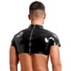 thumbnail image 4 of Top corto ajustado con cremallera para hombre, Top de charol con cuello alto, ropa para discoteca, ropa de dormir de manga corta con hebilla recortada en la espalda para Bar Fiesta Disco, 4 of 5
