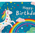 thumbnail image 4 of Colorful Unicorn Themed Happy Birthday Banner Background Backdrop Party Supplies Decorations for Birthday Parties Photography Props Kids Celebrations, 4 of 8