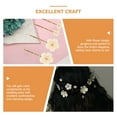 thumbnail image 4 of 10pcs Wedding Women Accessories Girls Floral Clip, Flowers Decoration Hair White Hairpins Pin Bridal Flower Bobby Hairpin Decorative Bride Head Girls, Clips Hairwear, 4 of 5