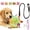Frog, variant on Colorful Squeaky Hanging Dog Training Toy with 60 inch Elastic Ropes Soft, 6-Inch Soft Stuffed Ball with Cotton Material and Bell Built-in, Squeaky Hanging Dog Toy, Durable Pet Toy