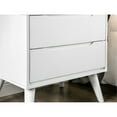 thumbnail image 4 of Allora 2-Drawer Mid-Century Solid Wood/Wood Veneer/MDF Nightstand in White, 4 of 7