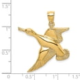 thumbnail image 2 of FJC Finejewelers 14k Yellow Gold Flying Duck Polish Charm, 2 of 5