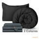 thumbnail image 5 of Set Edredón Acolchado Dreamlab con Fundas de Almohadas y Juego de Sábanas Tamaño Individual Negro y Grafito, 5 of 9