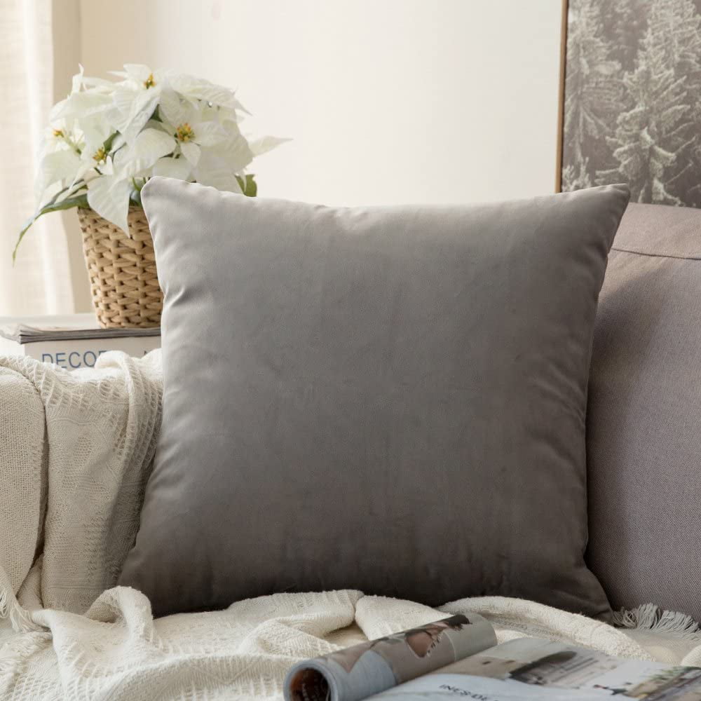 New Soft Luxury Crushed Velvet Fabric Large Cushion Cover Only Size 55 x 55 cm 