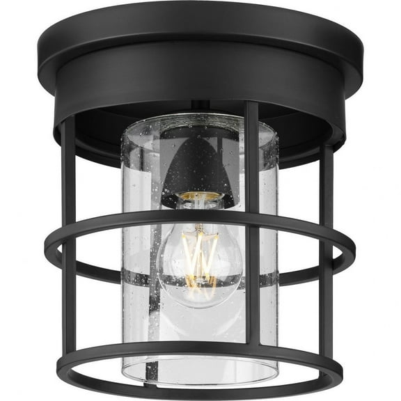 P350236-31M-Progress Lighting-Burgess - 1 Light Flush Mount In Modern Style-8.87 Inches Tall and 8.87 Inches Wide-Matte Black Finish
