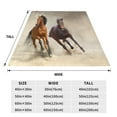 thumbnail image 3 of Fuzoiu Horses free run on desert Print Ultra-Soft Micro Fleece Blanket,All Seasons Flannel Throw, Lightweight Blanket for Bed, Sofa, Couch, Movie Night, Camping, and Travel-40"x30", 3 of 7