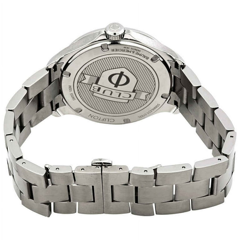 Baume et Mercier Clifton Club Automatic GMT Black Dial Men s Stainless Steel Watch 10487 Walmart