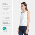 thumbnail image 5 of Fishers Finery Women's Ecofabric Moisture Wicking Yoga Jersey Tank - New Fabric (White, L), 5 of 5