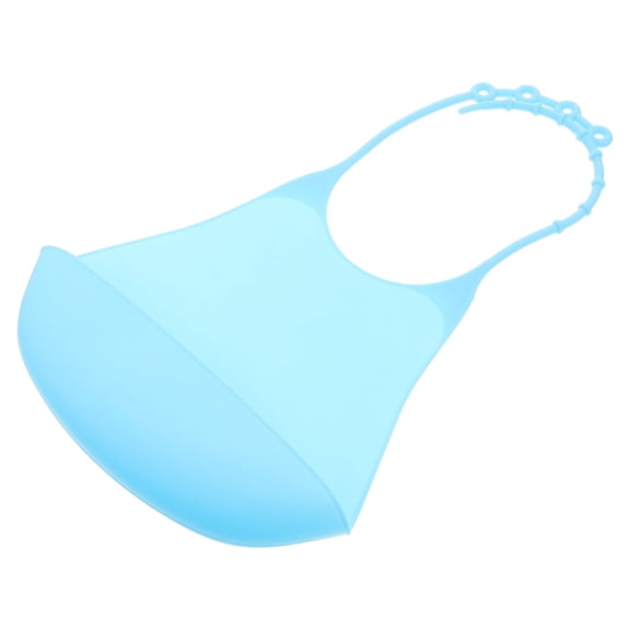 LEORX Blue Silicone Adult Bib Waterproof Breathable Clothing Protector