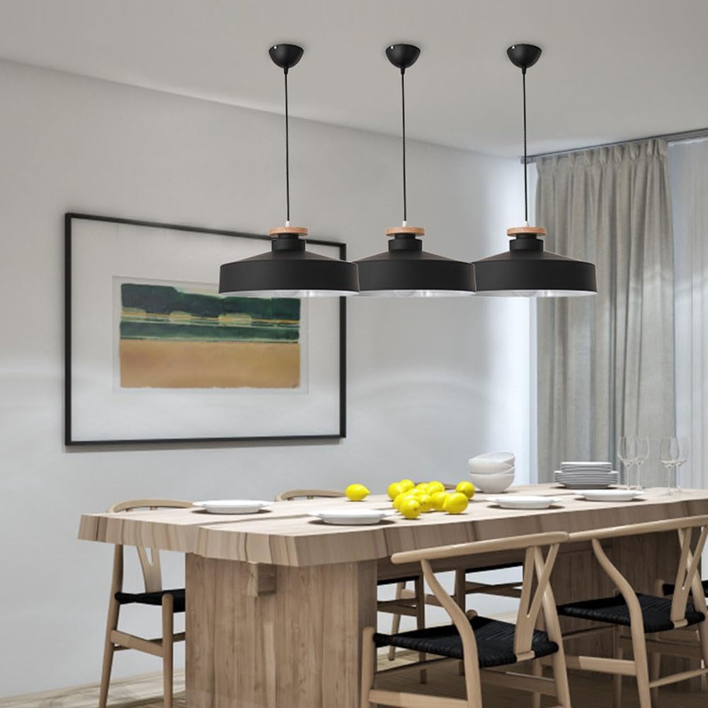 Colorful Ceiling Pendant Light Fixture for Kitchen Island, Industrial Style Metal Pendant Lighting, Modern Farmhouse Hanging Lamp, Vintage Chandelier for Dining Room Kitchen Sink