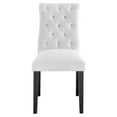 thumbnail image 6 of Modway Duchess Solid Wood and Button Tufted Fabric Dining Chair in White, 6 of 8