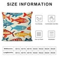 Qinduosi Watercolor Fish Throw Pillow Covers ,Art Fish Blue Red Fish
