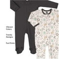 thumbnail image 6 of The Peanutshell Baby Sleep n Play Footed Pajamas for Boys or Girls, Safari Animals, 3 Pack, Newborn to 9 Months, 6 of 6