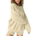 thumbnail image 2 of PENGXIANG Femmes Sweat-Shirt en Vrac Manches Longues Manches Longues Manchette Mode Molleton Sport Chaud Home Tops Armée Vert L, 2 of 9