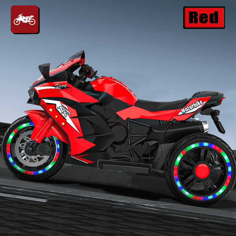NH☆３kids Costway 3-Wheel Kids Ride On Motorcycle, 6V Battery Powered