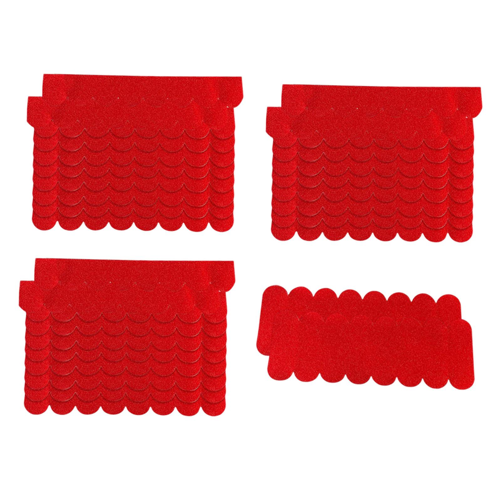 GUOOL Felt Sheet, Craft Felt, Sheets, Thick Felt, Material, Dollhouse, Miniature, Roofing for, Home Decoration, DIY, Sewing Red