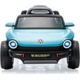 thumbnail image 1 of Electric Car-12V Ride-On Toy w/Parent Remote Control | LED Lights, Bluetooth & MP3 Player for Boys and Girls,Blue, 1 of 6