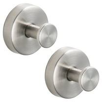 FEOYA Hanging Towel Hooks Stainless Steel Hook Bathroom Coat Hook Metal Robe hanger Suction Cup Hooks No Drill Adhesive Hooks for Door Hotel Depot Entrance Kitchen Clothes Closet Silver