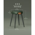 thumbnail image 6 of EKHO Collection - Dining Chairs Stools Set of 2, Upholstered Kitchen Stools, Vanity Stools, Synthetic Leather with Stitching, Forest Green, 6 of 7