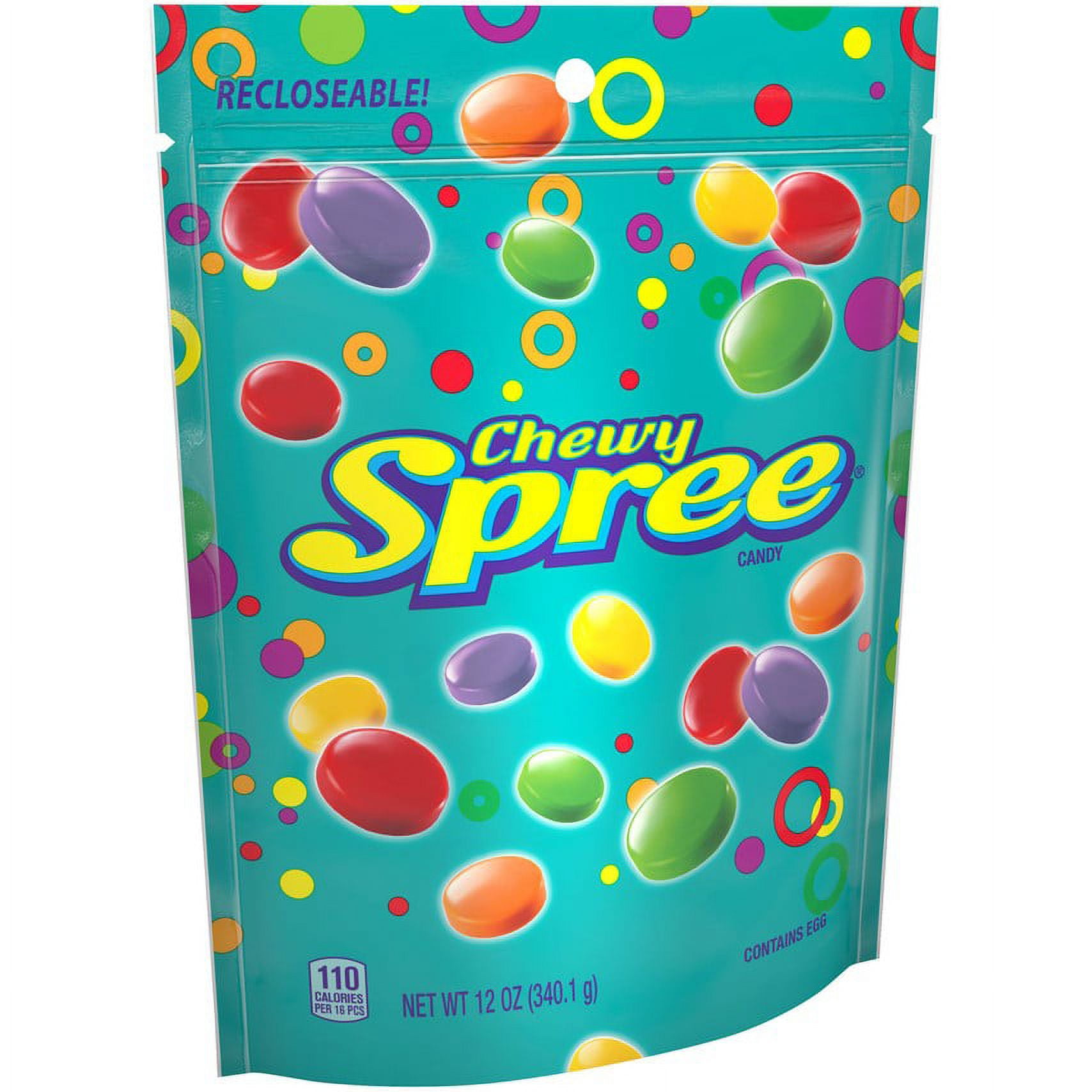 (4 pack) Spree Chewy Candy Bag, 12 oz