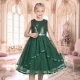 thumbnail image 3 of Sunny Fashion Flower Girls Dress Emerald Sparkle Sequin Bridesmaid Pageant Birthday 4 Years, 3 of 10