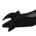 thumbnail image 5 of Women's Pumps Stiletto High Heel 3cm Pointed Toe Suede Bow Wedding Shoes for Bride Prom Party, 5 of 7