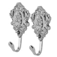 thumbnail image 1 of 2pcs Rose Pattern Vintage Zinc Alloy Drapery Curtain Holdbacks Tieback Hooks, 1 of 7