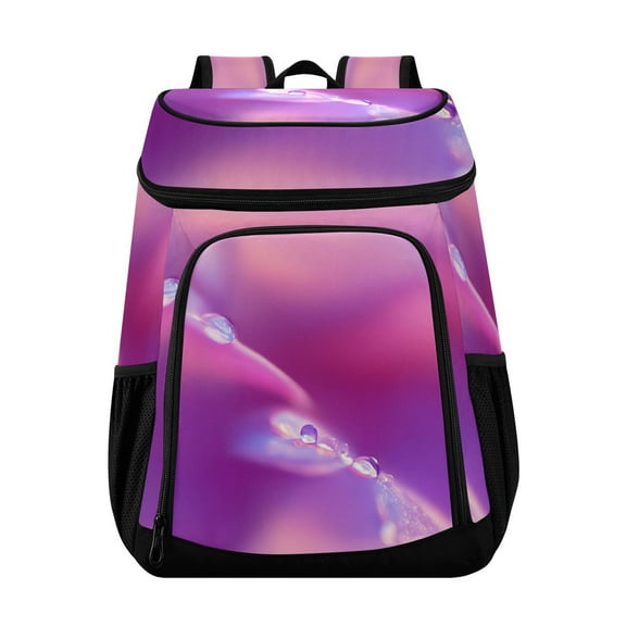 36 Can Capacity Insulated Backpack Cooler Lunch Bag for Picnics, Camping Pink Petal