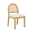 thumbnail image 6 of Nathan James Bailey 19 in. Boucle Dining Chair, Upholstered Side Chair with Natural Woven Rattan Back and Solid Wood Legs, Natural Brown, 6 of 8