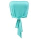 thumbnail image 2 of Top bandeau tubo sin mangas, liso, sin tirantes, para mujer, color verde y azul METRO, 2 of 9