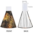 thumbnail image 4 of Coolnut Beautiful Leopard Hand Towels Set of 2 Soft Absorbent Kitchen Hanging Towels Dish Cloths Bathroom Hand Towels with Loop & Hook for Kitchen Bathroom Wash cloth, 4 of 7