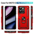 thumbnail image 7 of Designed for Motorola Moto G Stylus 5G 2025 Case, Military Grade Protective Phone Case Cover with Enhanced Metal Ring Kickstand [Support Magnet Car Mount] for Moto G Stylus 5G 2025, Red, 7 of 7