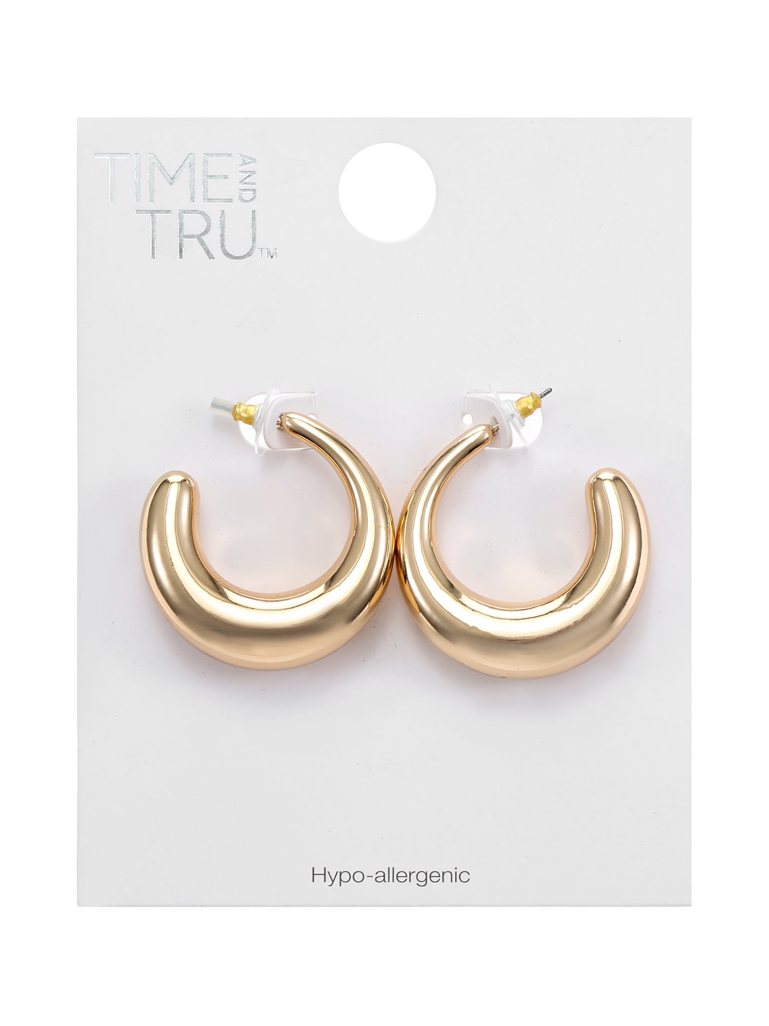Time and Tru Goldtone Bubble Hoop Earring, 1 Pair