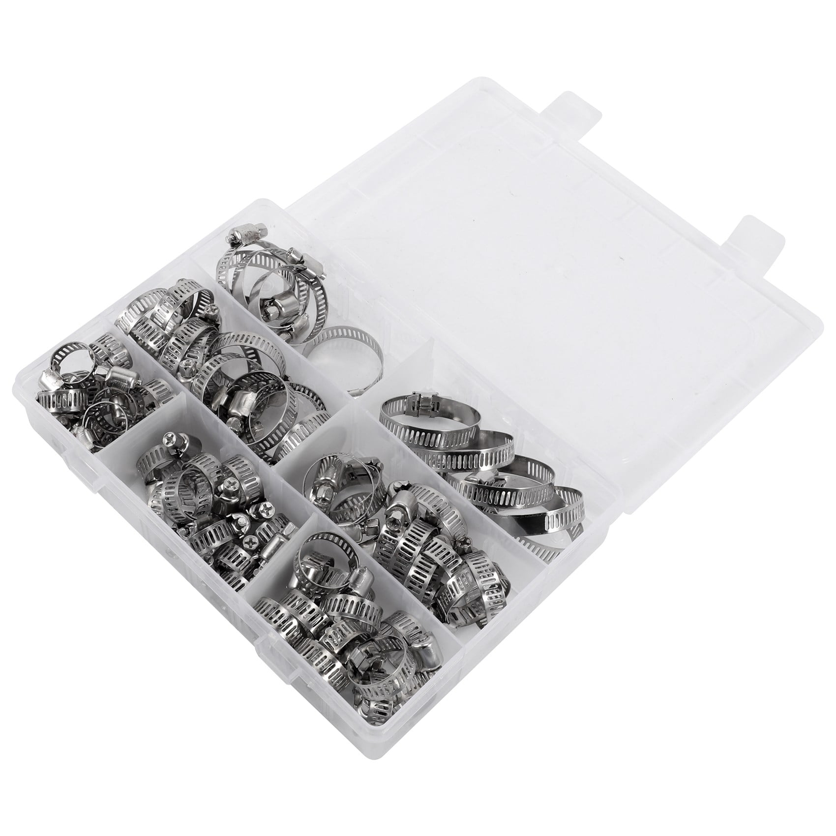 SNOWINSPRING 71 Pcs Hose Clamps Set Stainless Steel Adjustable Pipe