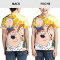 thumbnail image 3 of Family Guy Animated Youth Unisex T-Shirt Crewneck Short Sleeve Double-Sided Print Tee Shirts Top For Boys Girls Kid Teen X-Small, 3 of 6