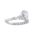 thumbnail image 6 of Teardrop Piece Set Pear Cut Wedding Band Ring CZ 925 Sterling Silver Size 11, 6 of 6