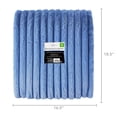 thumbnail image 6 of Mainstays Channel Faux Fur Blanket, Blue Jewel, Full/Queen, 86" x 90", 6 of 6