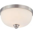 thumbnail image 2 of Nuvo 60-4192 - Helium - 2 Light Flush Dome Fixture w/ Satin White Glass, 2 of 2
