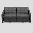 thumbnail image 4 of Pull Out Couch，Asofer 3-in-1 Convertible Loveseat Sofa Bed with Separate Ottoman & Adjustable Backrest,Sleeper for Guest Room，Small Apartment, Dark Gray, 4 of 13