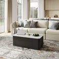 thumbnail image 4 of POVISON 47.24" Lifting Top Rectangular Sintered Stone Coffee Table, Modern Black Coffee Table, 4 of 13
